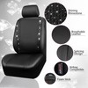 CAR PASS Leather Bling Diamond Car Seat Covers Full Set,
