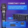 2 Pcs Micrófono de Karaoke Inalámbrico, Micrófonos Dinámicos Recargables, Bocina
