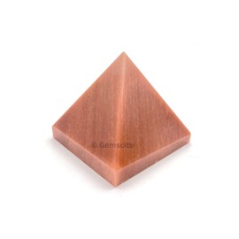 GEMSCITE Red Aventurine Pyramid Crystal Healing Stones - 2" Great Pyramid Figurine of Natural Stone Pyramid for Meditation, Reiki, Chakra Balancing, Crystal Pyramids Handcrafted