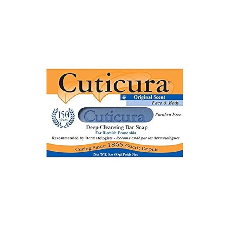 Cuticura Original Scent Soap For Blemish/Acne-Prone Skin, 3 Ounces each