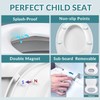 Round Toilet Seat with Built-In Toddler Training Seat
