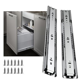 LONTAN Soft Close Heavy Duty Drawer Slides 12 14 18 Inch Full Extension Ball Bearing Side Mount Glides Runners Rails Cabinet RV Tool Box Runners Tracks Glides 200lb Load Capacity（14 Inch，1 Pair）
