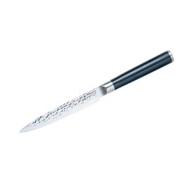 Swiss Diamond Carving Knife, German Steel With ABS Handle, Half Tang Handle, Hammered Blade Chef Knives Professional Grade, 55+2 Rockwell Hardness, 8 Inch