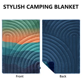 hotkoko Camping Blanket,Lightweight Puffy Camping Blanket Packable Down Camping Blanket for Outdoor,Traveling, Stadium, Hiking, Picnics