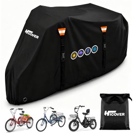 Hicover 600D Adult Tricycle Cover Waterproof Heavy Duty with Lock Hole