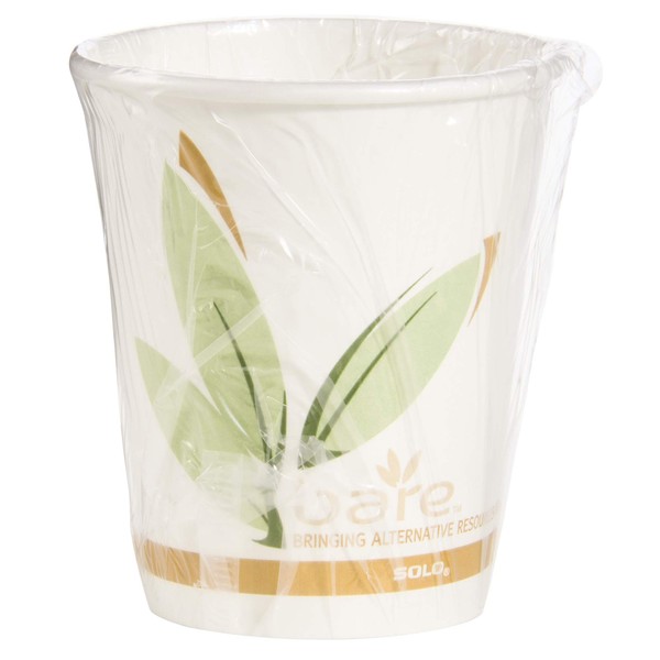 Bare by SOLO Eco-Forward 10 oz Individually-Wrapped PCF Paper Hot Cup, W370RC-J8484 (480 Count)