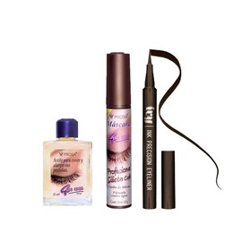 Plumon Delineador IVY Ink Precision Café  Mascara de pestañas Prosa Cafe Profesional Silicón Waterproof  Aceite para Pestañas PROSA 4 en uno  Kit...  
