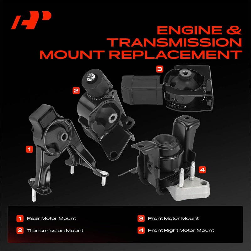 A-Premium Engine Motor Transmission Mount Set Compatible with 2003-2008 Toyota