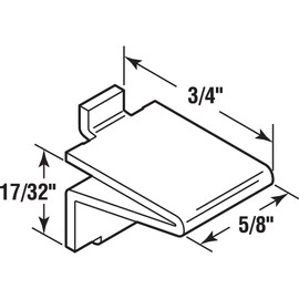 Prime-Line U 10173 Nickel Plated Metal Strip Lock Style Shelf Bracket , Knape and Vogt (8 Pack)