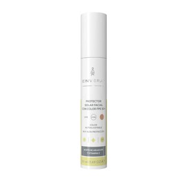 ENVERA Protector Solar Facial con Color MEDIUM Anti Brillo 50ml | Bloqueador Solar Facial Hipoalergénico con Color se Adapta a tu Tono de Piel - Dermatológicamente Probado
