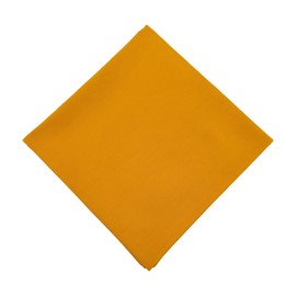 HankieWorld Extra Large Bandanas 27x27 inch Thick Solid Color Cotton Oversized Blank Head Bandannas for Men and Women(Yellow single)