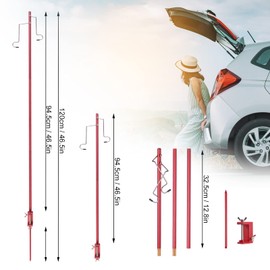 XCELLENT GLOBAL XG Collapsible Camping Lantern Stand Folding Lamp Pole Lightweight Portable Outdoor Lamp Post Aluminum Alloy Hanging Light Holder for Camping,Fishing