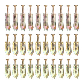 60Pcs Self Drilling Drywall Anchors with Screws Kit, Metal Expansion Bolt for Drywall Heavy Duty Screws and Anchors No Pre-Drill and Holes for Wall Hanging Cabinets (3 Sizes)