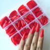 LoveOurHome 240pc Almond Press on Nails Medium Fake Nail Red