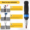 12PCS Impact Screwdriver Set, Professional 1/2" Hand Impact Wrench, S2