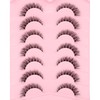 False Eyelashes 6D Lightweight Natural Comfortable Demi Wispy Cat Eye