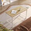 SAYGOER Small Rectangular Coffee Table Simple Modern Open Design Minimalist
