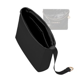 ZYZii Silk Purse Organizer for 22 Bag Mini/S/M/L,Insert Bag in Bag,Luxury Handbag Tote Lining Bag Shapers(22Bag Medium,Black)