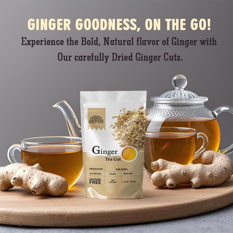 Ginger Tea Cut 100 g | Natural, Freshly Sliced Ginger