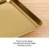 Stainless Steel Rectangular Tray Flat Bottom Plate Restaurant Home Golden