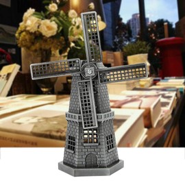 Windmill Ornaments,Mini Vintage European Style Holland Windmill Statue Miniature Windmill Decoration for Bedroom Home Bars Cafes Restaurants