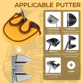 LZFAN Golf Club Head Cover Golf Head Cover Driver Headcover Fairway Wood Headcover Hybrid Club Head Cover Golf Blade Mallet Putter Cover Beer Bear