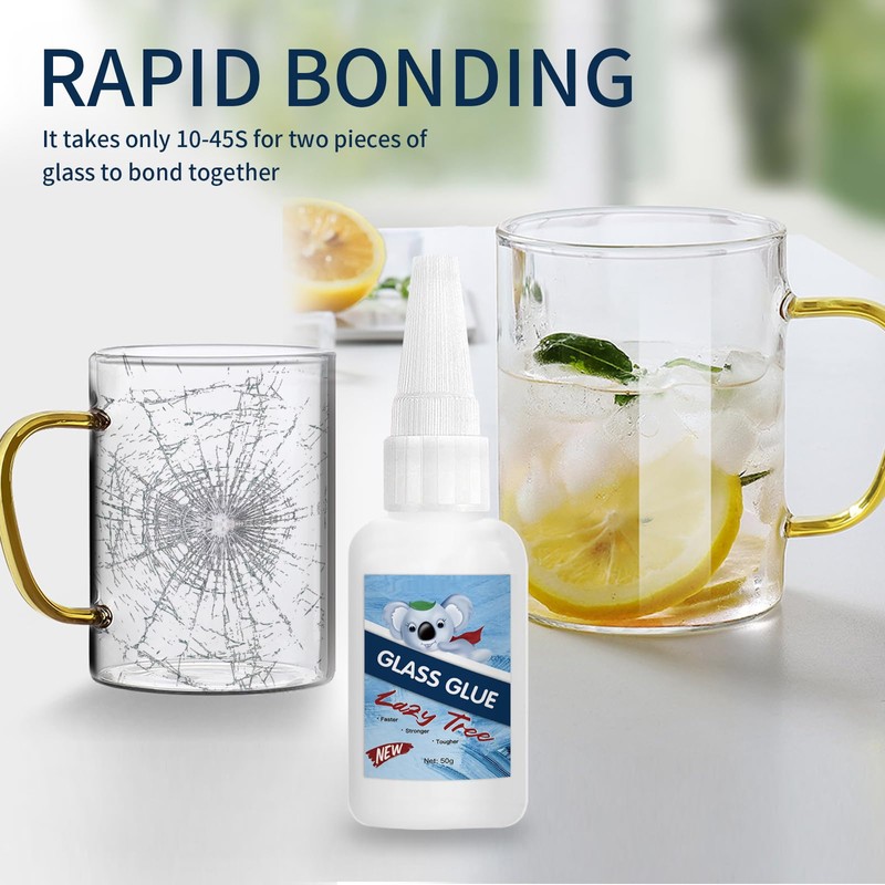 50g Glass Glue, Super Instant Clear Glues, Weatherproof Adhesive for