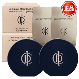 Incellderm ICD Beauty Luminous Moist Cushion No. 21 Main Product + Refill (2) / 인셀덤 ICD 뷰티 루미너스 모이스트 쿠션 21호 본품+리필(2개)