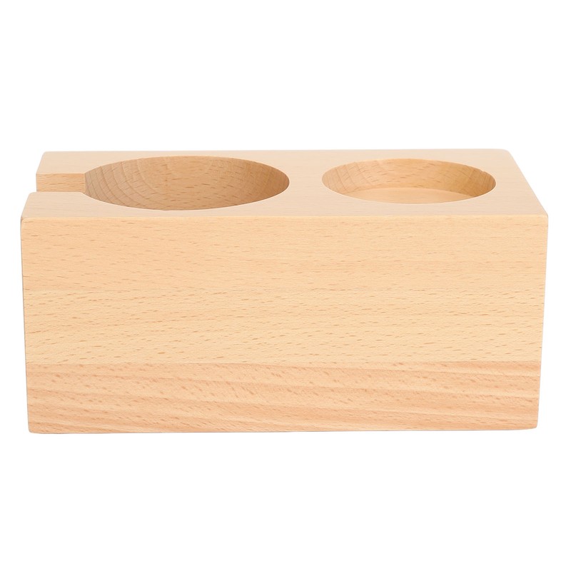 Wooden Coffee Tamper Station Stable Prevent Slip Coffee Tamper Holder