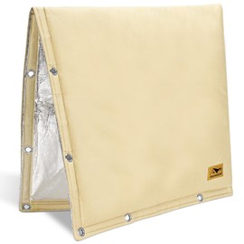 Side Opening Backflow Preventer Cover, Pipe Insulation Cover for Irrigation Valve, Sprinkler Valve, Outdoor Water Pipe, Winter Freeze Protection & UV Resistance Backflow Covers, 24" W x 24" H, Beige