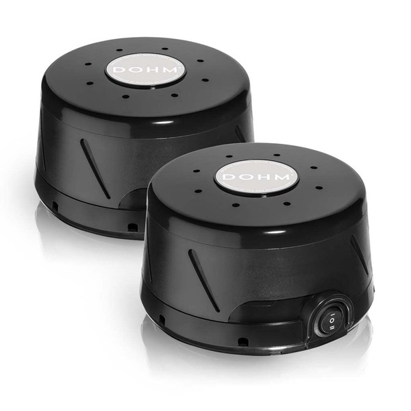 Yogasleep Dohm Classic 2-Pack Black | The Original White Noise Machine | Soothing Natural Sound from a Real Fan | Noise Cancelling | Sleep Therapy, Office Privacy, Travel