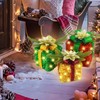 Caxchiling Christmas Lighted Gift Boxes 3 Pack Gift Boxes with