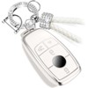 CTRINEWS for Mercedes Key Fob Cover with Luxury Diamond Braided
