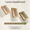 Onedor Handmade 100% Natural Green Sandalwood Hair Combs -Anti-Static Sandalwood