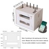 Wooden Router Shelf, Desktop WiFi Router Storage Box Modem Rack