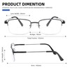 FEIVSN Bifocal Reading Glasses for Men, Half Metal Frame Flexible
