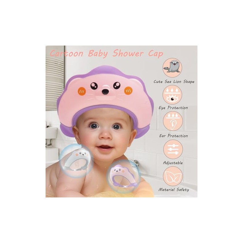 Gorro Ducha Bebé Protector Niños Visera Proteger Ojos Oídos Años