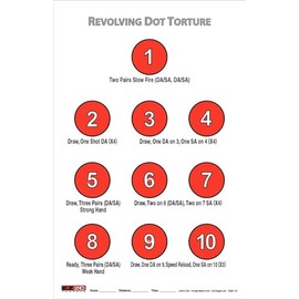 EZ2C Dot Torture Drill Target Games 11"x17" Paper Targets for Shooting USA Made Compatible with Pistols & Handguns for Indoor & Outdoor Gun Range Target (Double Action Revolver Game, Pack of 50)