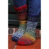 Pachamama Women 100% Wool Bed Sofa Socks Handknitted Stripe Navy