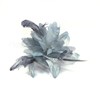 Pretty Cool - Grey Flower & Feather Comb Fascinator