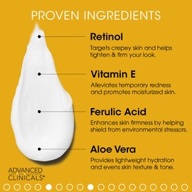 Advanced Clinicals Retinol Body Lotion + Coconut Oil Cream 2pc Set | Moisturizer Face Lotion & Body Cream | Crepey Skin Care Treatment | Coconut Body Lotion + Retinol Cream Targets Crepe Skin, 2pc