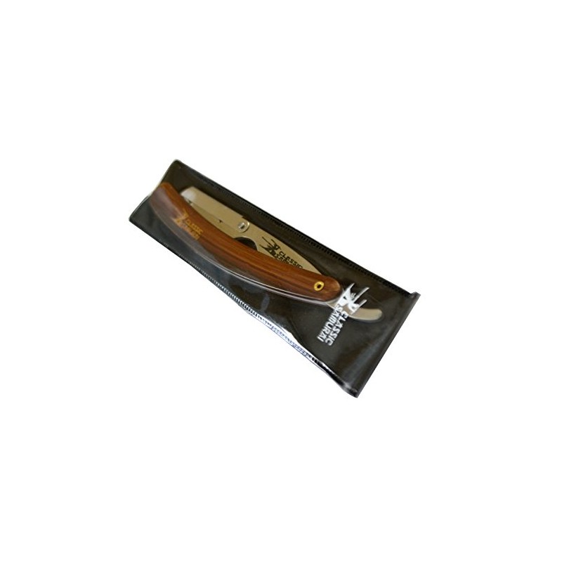Stainless Steel Professional Barber Straight Edge Razor with 100 Count