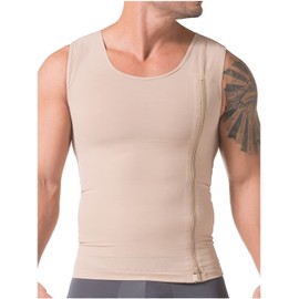 DIANE & GEORDI 2415 Men Torso Toner Body Shaper | Fajas Colombianas Beige XS