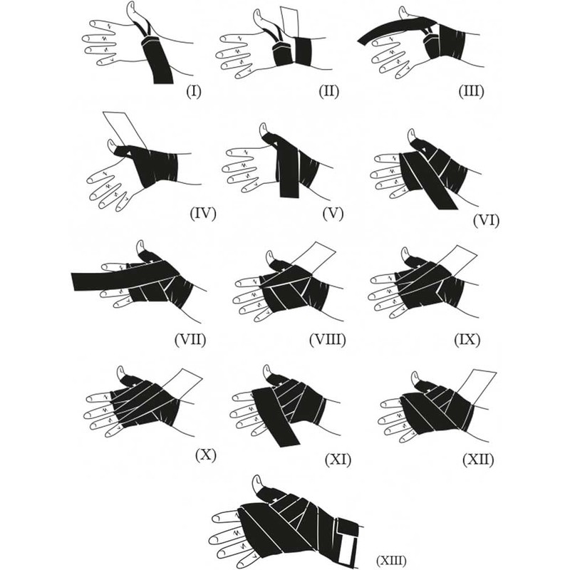 LEONE 1947, AB705P 3 Pairs of Bandages Black/Blue/Red, 4.5 m