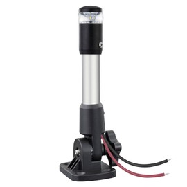 CLGMarine LED Boat Navigation Light-360 Degree All-Round Marine Anchor Light,Adjustable Mount Base,Removable,Waterproof for Yacht,Pontoon(Adjustable Base 1, 8 Inchs)