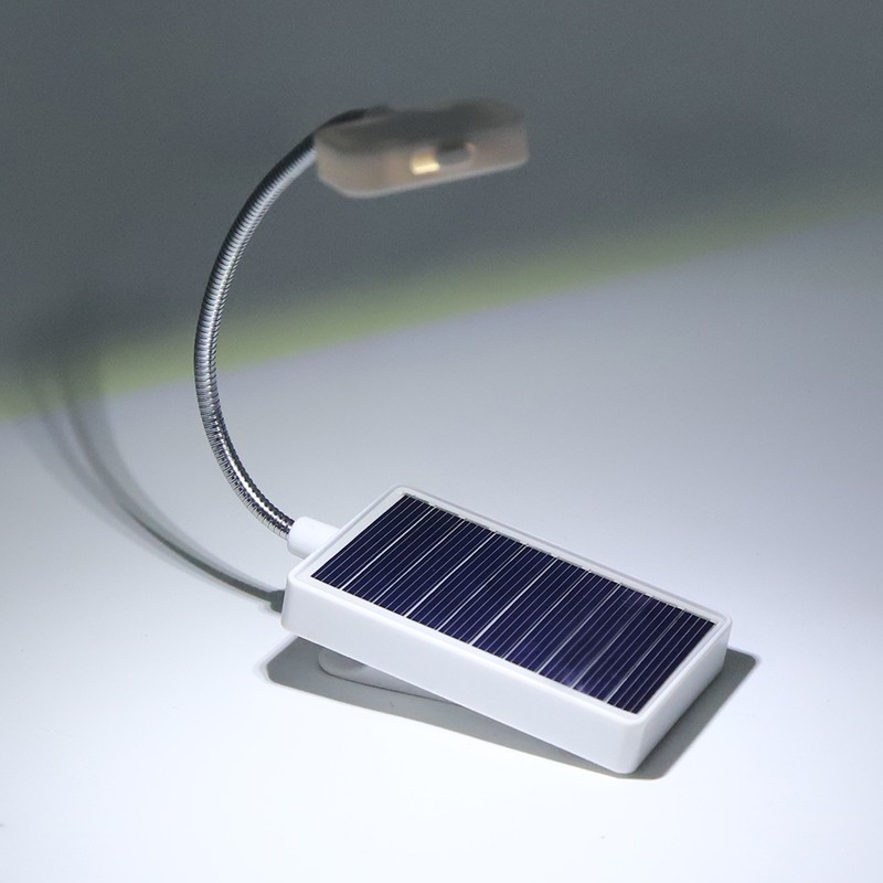 Flexible Arm Solar USB 3LED Clip On Lamp for Bedroom