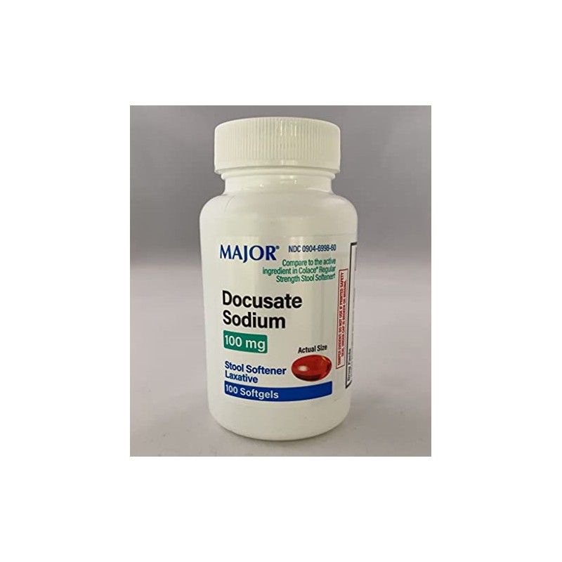Docusate Sodium 100 MG Softgels Generic for Colace 100 ea