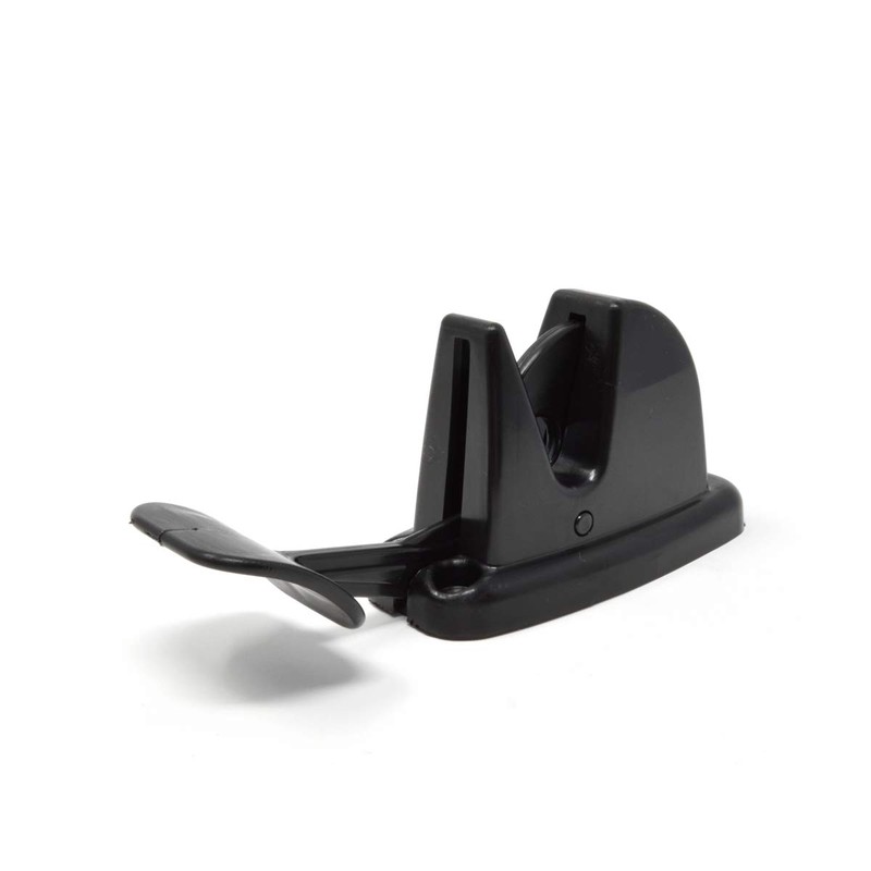 Mystatic BLACK DOOR CLIP FOR STATIC CARAVAN CATCH RETAINER HOLDER