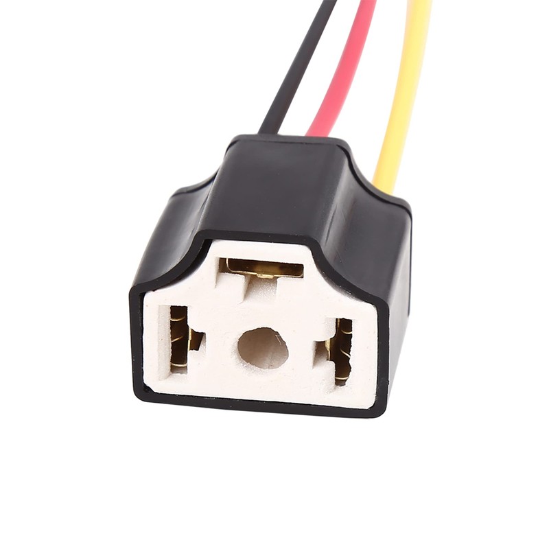 sourcing map DC 12V H4 Car Light Socket Ceramic Headlight