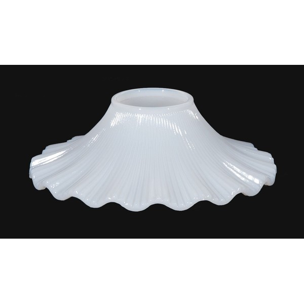 B&P Lamp 7 1/4" Opal Glass Petticoat Shade